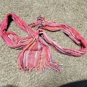 Pink thin scarf